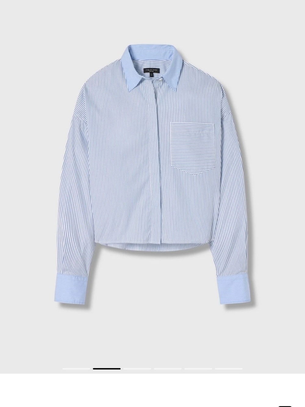 Rag & bone cropped striped button down